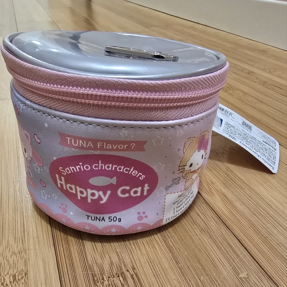 Sanrio Happy Cat Tuna Can Purse Makeup Case NEW WITH TAG 🇯🇵Japan🇯🇵